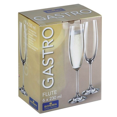 Сет 6 чаши за шампањ Bohemia Gastro 40782/230ml