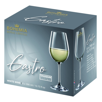 Сет 6 чаши за вино Bohemia Gastro 40782/390ml