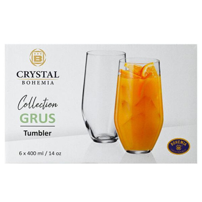 Сет 6 чаши Bohemia Alizee Grus 400 ml