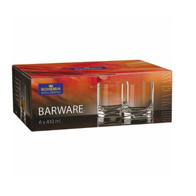 Сет 6 чаши за виски Bohemia Barware, 410 ml