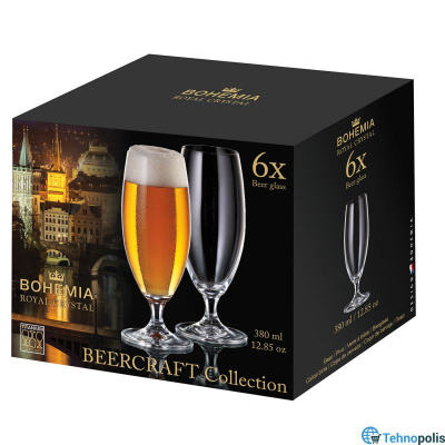 Сет 6 чаши за пиво Bohemia 40770 380 ml