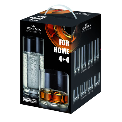 FOR HOME сет Bohemia 4+4 (320ml+350ml)