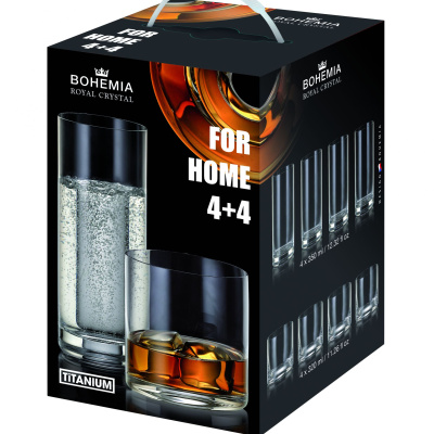 FOR HOME сет Bohemia 4+4 (320ml+350ml)