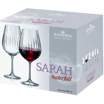 Сет 6 чаши за вино Bohemia Sarah Waterfall 1SI80/690ml