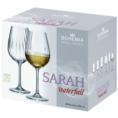 Сет 6 чаши за вино Bohemia Sarah Waterfall 1SI80/400ml