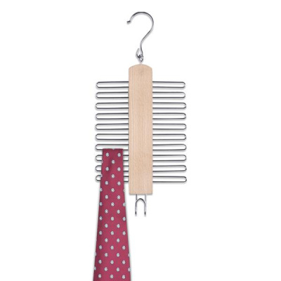 Држач за вратоврска, буков/хромиран метал Zeller 17120