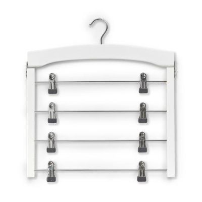 Повеќенаменска закачалка за здолниште, букова/хромиран метал, бела Zeller 17162