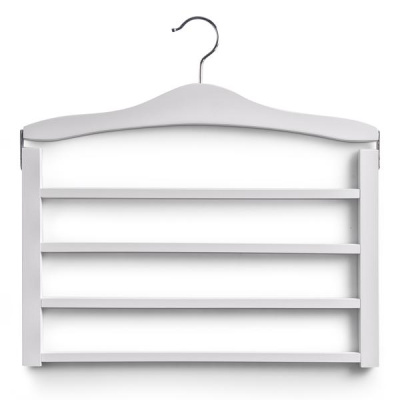 Повеќекратна закачалка за панталони, бука, бела Zeller 17163