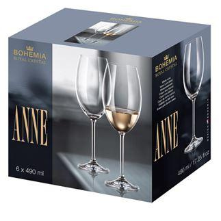 Сет 6 чаши за вино Bohemia Anne 490ml