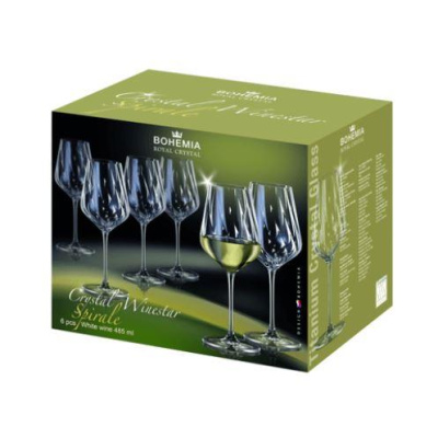 Сет 6 чаши за вино Bohemia Winestar spirale 485ml