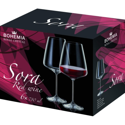 Сет 6 чаши за вино Bohemia Sora 1SJ30 780ml