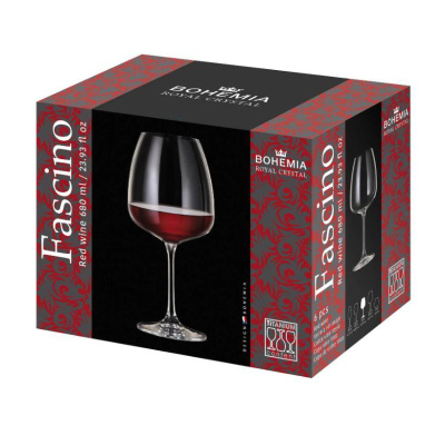 Сет 6 чаши за вино Bohemia Fascino 1SI99 680ml