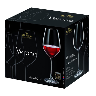 Сет 6 чаши за вино Bohemia Verona 1SG80 690 ml