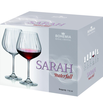 Сет 6 чаши за вино Bohemia Sarah Waterfall 1SI80/710ml