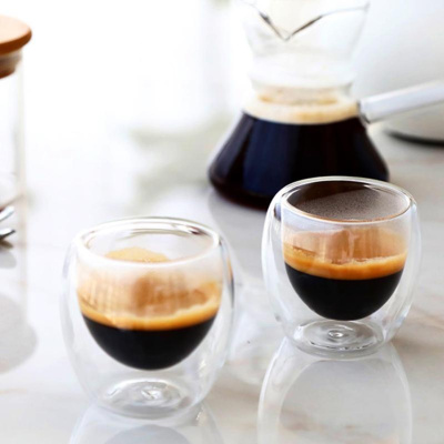 Сет 6 чаши за еспресо со двојно дно RC200