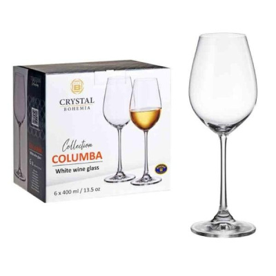 Сет 6 чаши за вино Bohemia Columba 400ml