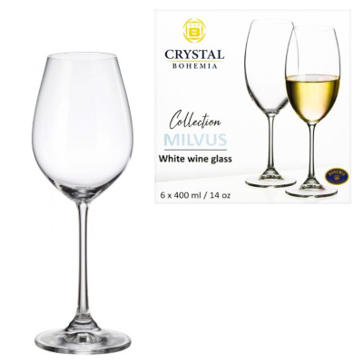 Сет 6 чаши за вино Bohemia Milvus 400ml