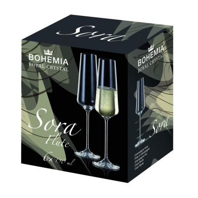 Сет 6 чаши за шампањ Bohemia 1SJ30/190ml