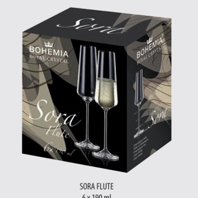 Сет 6 чаши за вино Bohemia Sora 1SJ30/190ml